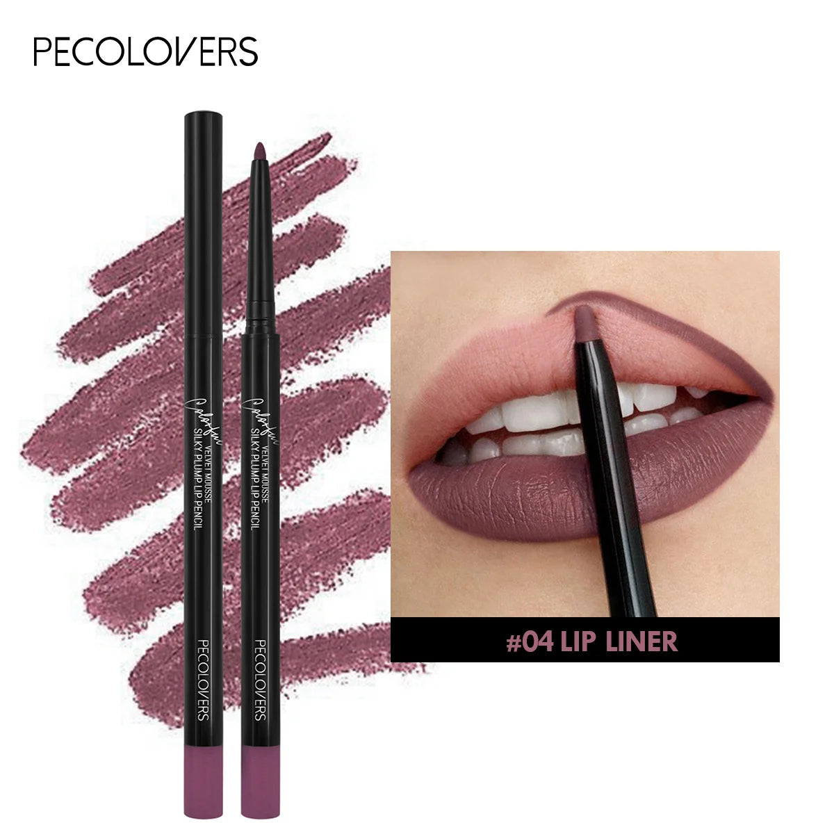 Waterproof Matte Lipliner Pencil – Red Contour Lipstick, Long-Lasting, Non-Stick & Moisturizing (12 Colors)