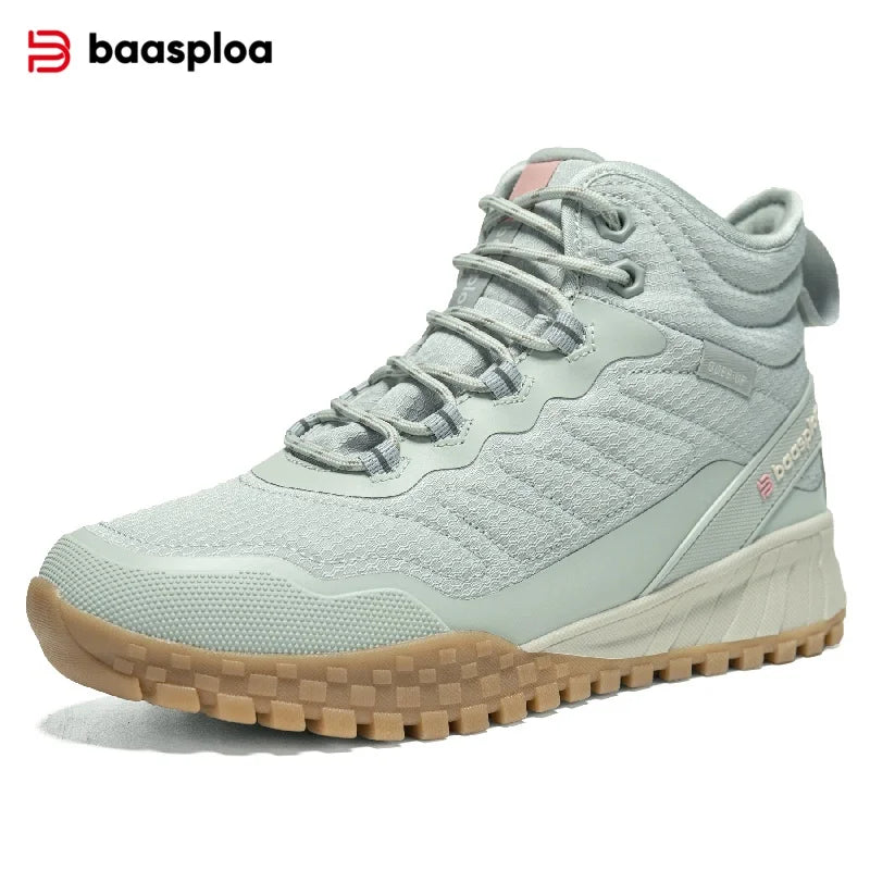 Baasploa Winter Women Sneakers – Plush Warm Waterproof Snow Boots