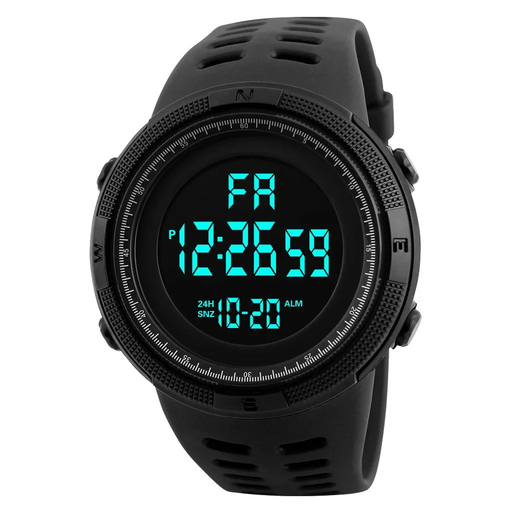 YIKAZE Y01 Military Digital Sports Watch – Waterproof Multifunction Men’s Electronic Wristwatch