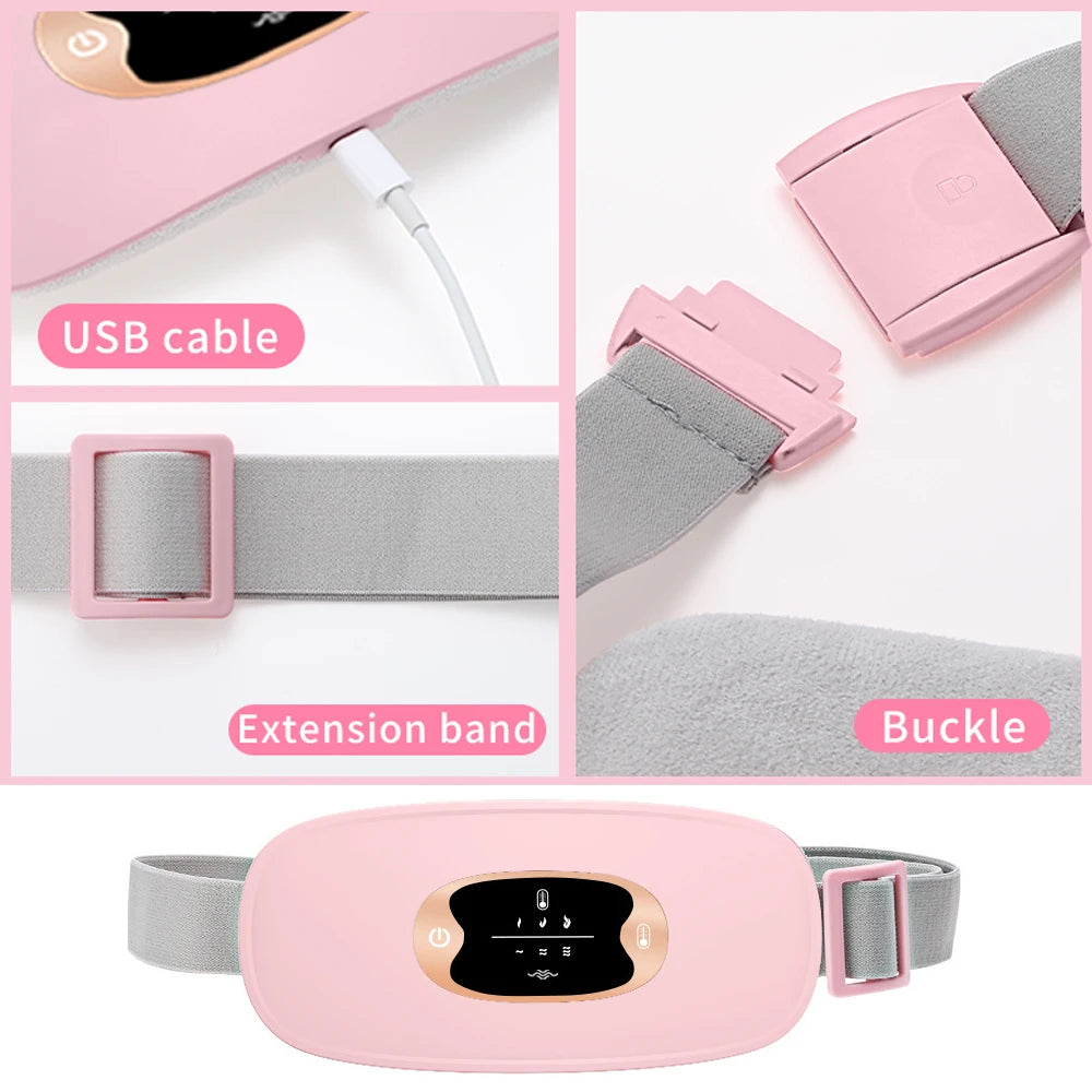 Rechargeable Heated Menstrual Waist Massager for Women