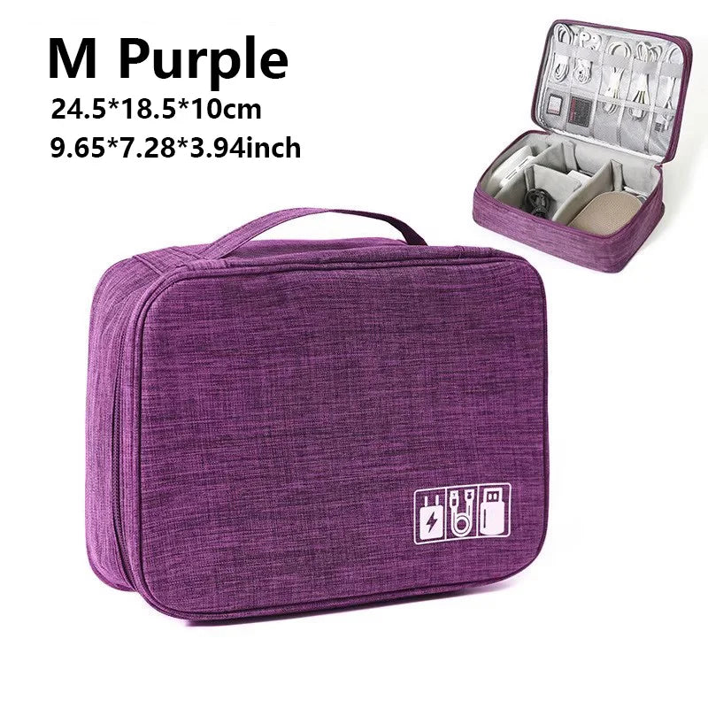 Cable Storage Bag Waterproof Digital Electronic Accessories Organizer Portable Travel Cable Organizer Case for cable Charger