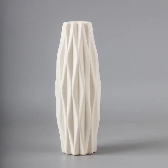 Nordic Flower Vase – Imitation Ceramic Plastic Vase for Home, Desktop & Event Décor
