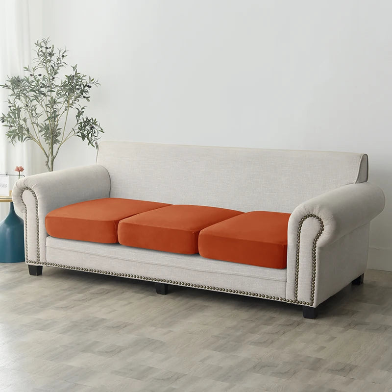 Plush Elastic Sofa Slipcover – Anti-Slip Couch Cover for Home & Office