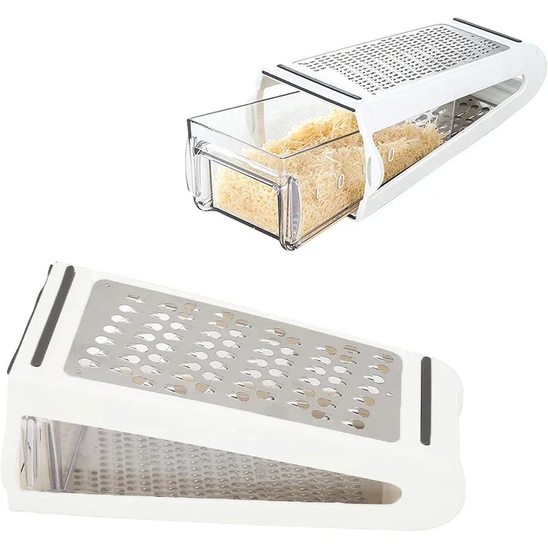 Double-Sided Cheese & Vegetable Grater with Container