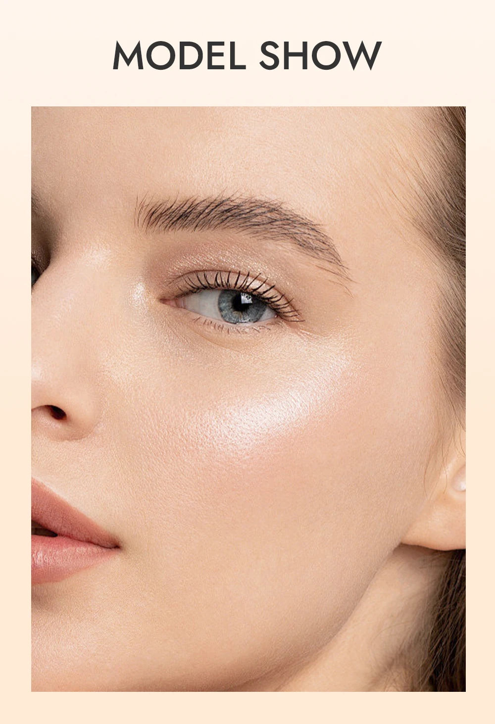 2-Color Brightening CC Cream with Puff – Even Skin Tone & Conceal Pores, Women’s Makeup Cosmetics