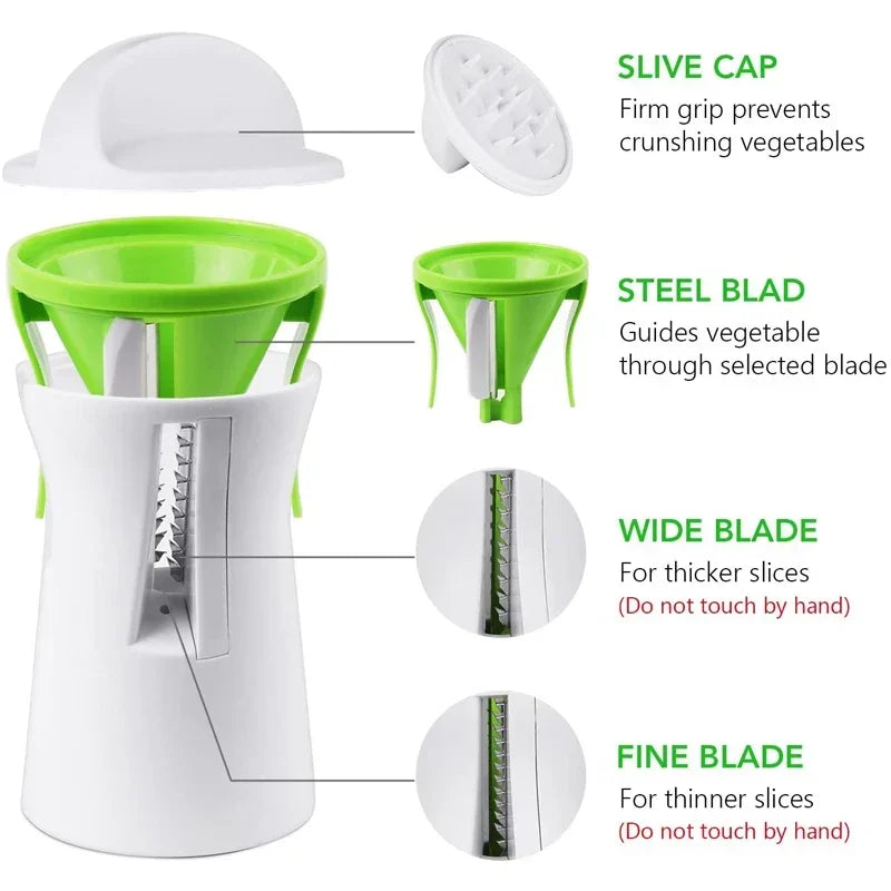 LMETJMA Heavy Duty Spiralizer – Vegetable & Zucchini Noodle Maker