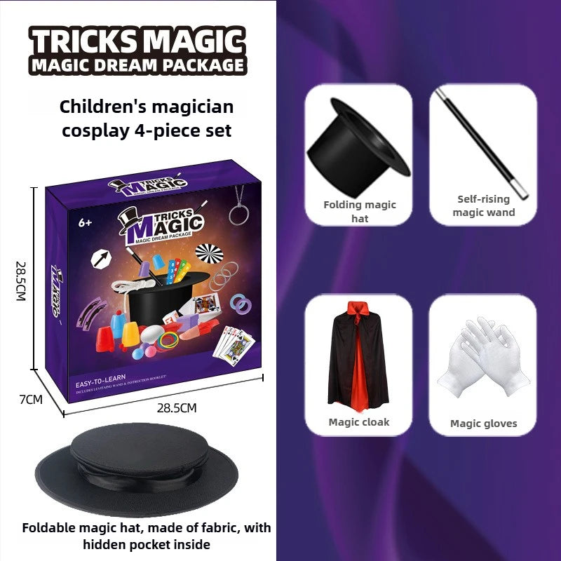 Children’s Magic Tricks Kit – Beginner Magic Set with Cards & Interactive Props