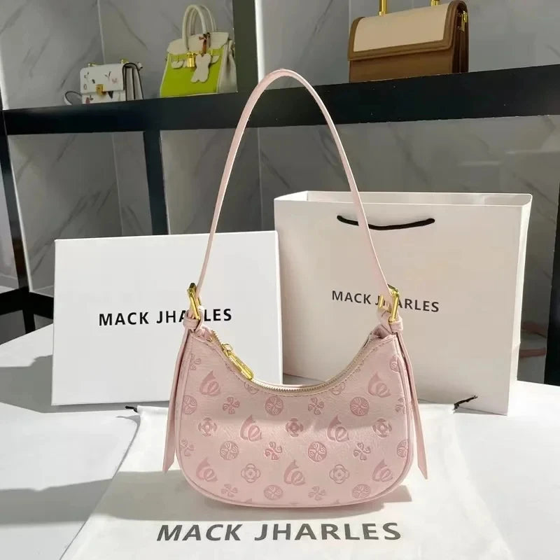 2025 Trendy Pink Underarm Bag – Summer Shoulder Bag for Women with Top Handle