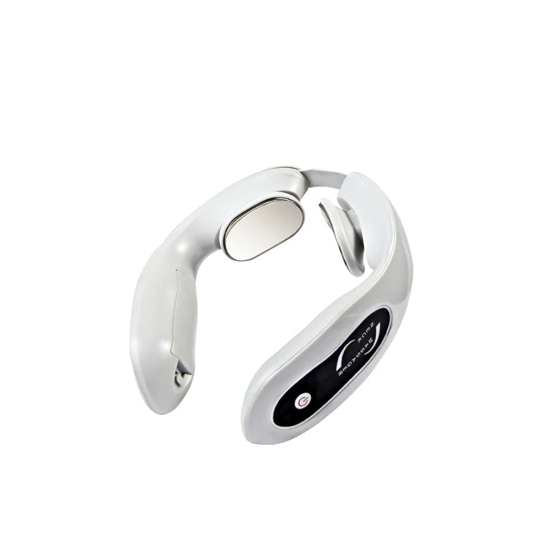 Intelligent Neck Massager Portable Pain Relief & Relaxation Device – Gray, Battery Operated