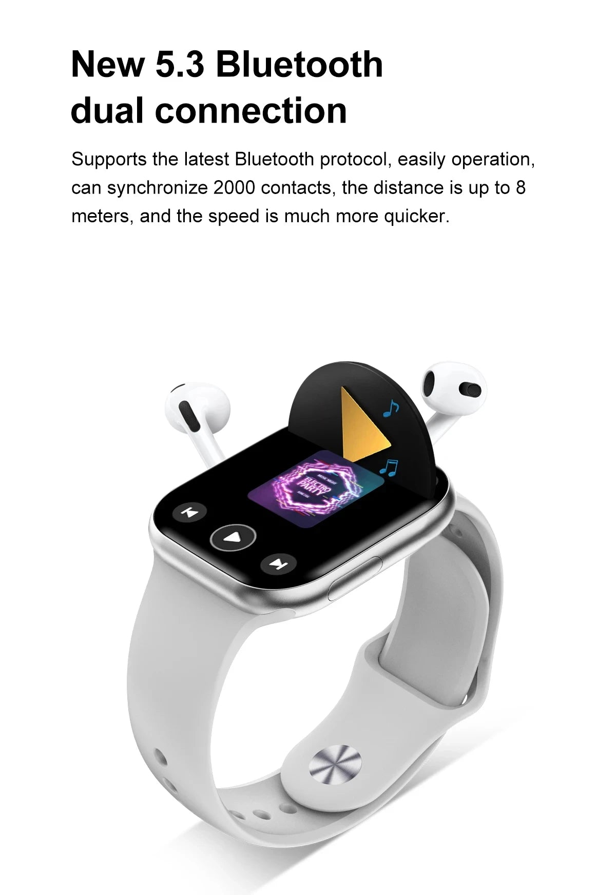 New 2025 Apple GPS Watch 10 – AMOLED Smartwatch with NFC, Bluetooth Calling, Music Memory & Waterproof Fitness Tracker