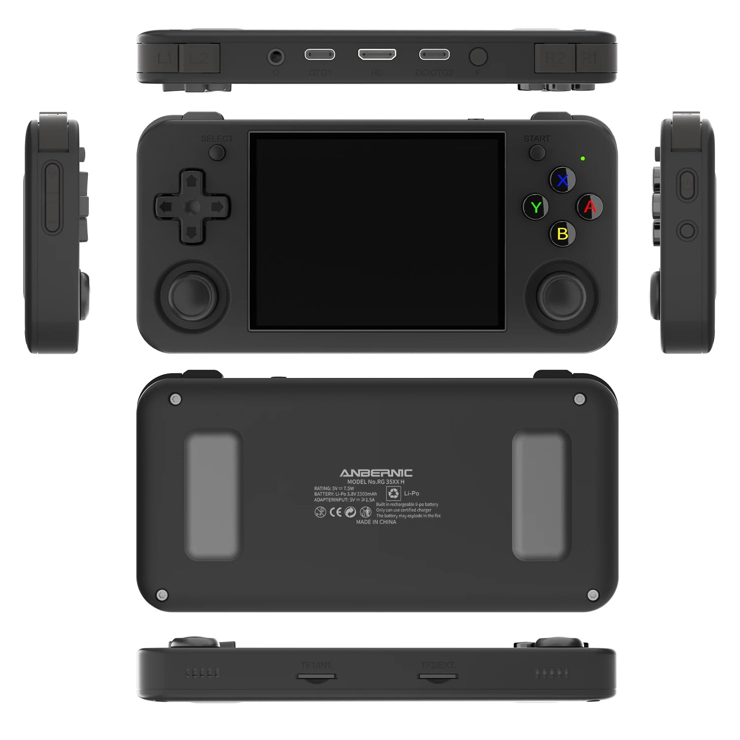 ANBERNIC RG35XX H Hand-held Consoles For Playing Video Games 3.5-inch IPS 640*480 Screen Retro Game Player 3300 mAh 5000+ Games
