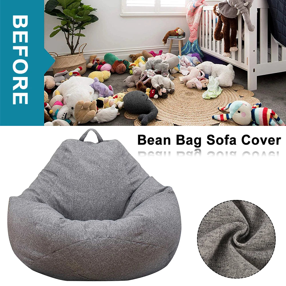 Lazy Sofa Cover – Large Bean Bag Cover Without Filler for Adults | Soft Tatami Lounger Seat Cover for Bedroom & Living Room