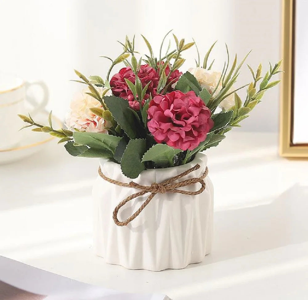 Nordic Flower Vase – Imitation Ceramic Plastic Vase for Home, Desktop & Event Décor