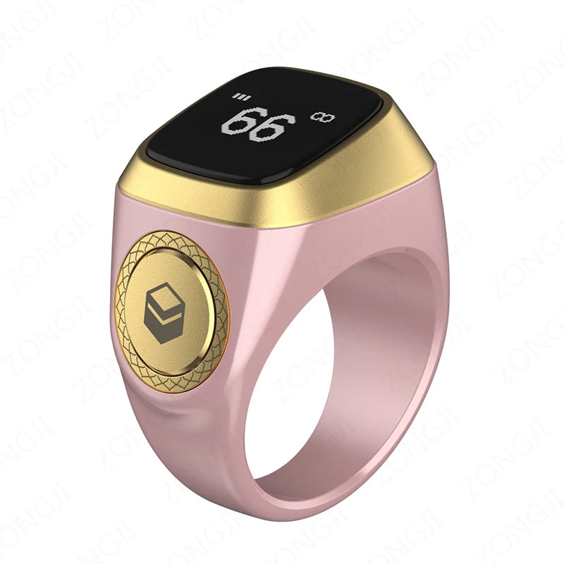 IQibla Smart Zikr Ring Digital Tasbih Counter with Prayer Reminder