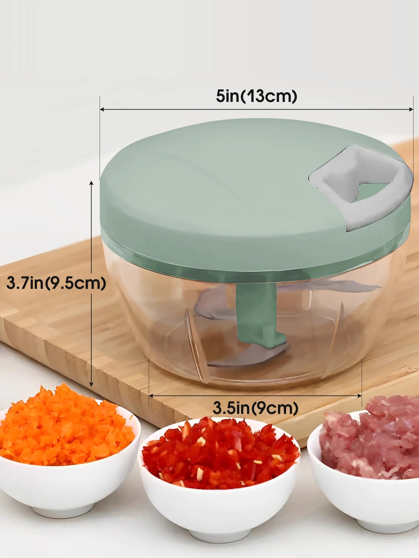 Manual Ginger & Garlic Grinder 500ml/900ml Handheld Food Vegetable Cutter