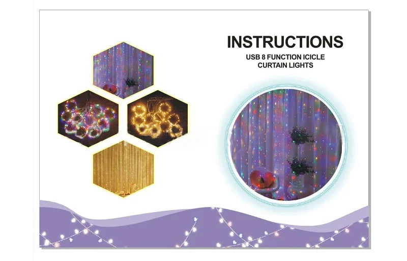 300LED Curtain Fairy Lights – 8 Modes Twinkle String Lights with Remote for Bedroom & Wedding Decor