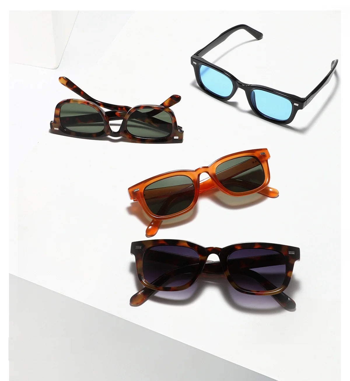 Retro Square Sunglasses – UV400 Fashion Eyewear for Men & Women