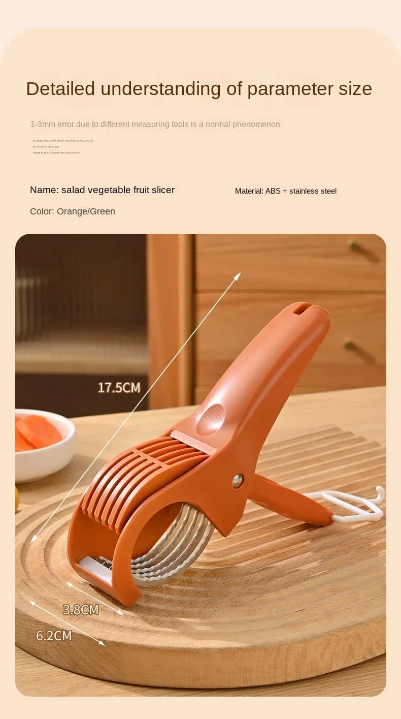 HooFun Multi-Functional Stainless Steel Vegetable & Fruit Slicer