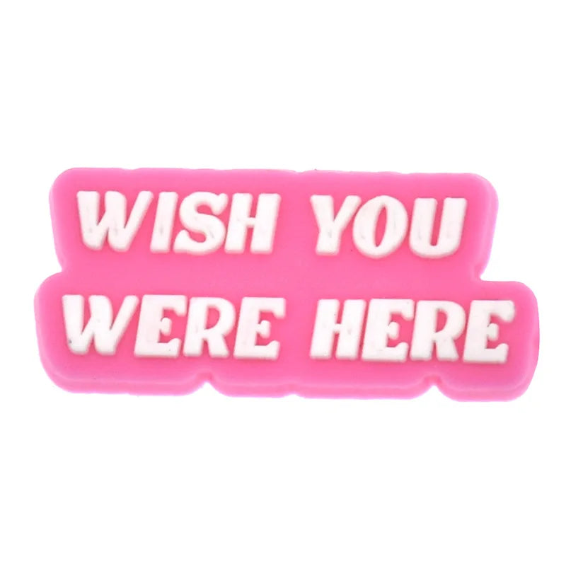 Hot Sales 1Pcs Pink Shoe Charms for Crocs Accessories Pin Shoe Wristband Croc Decorations Buckle Girls Women Party Gifts