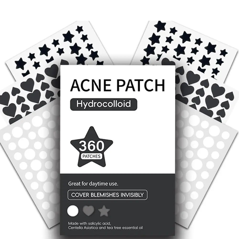 360pcs Invisible Pimple Patches – Anti-Acne Hydrocolloid Spot Stickers for Fast Healing