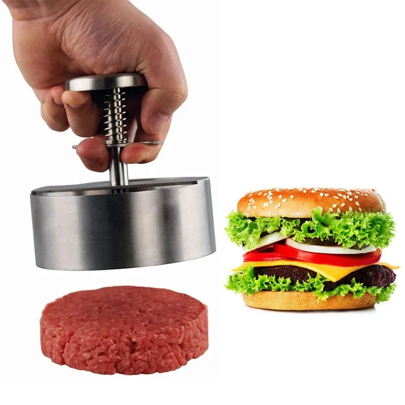 Stainless Steel Hamburger Press Non-Stick Burger Patty Maker