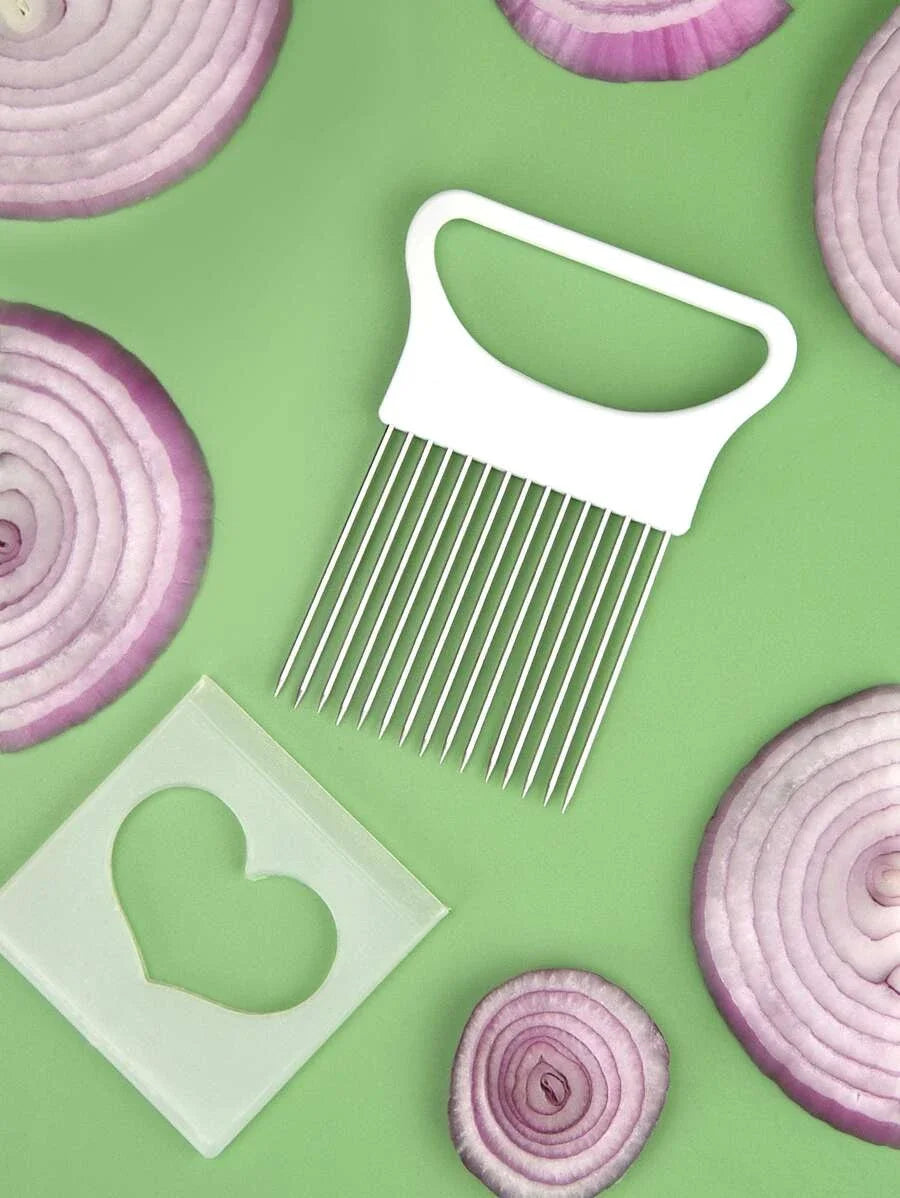 Colorful Onion Slicer Stainless Steel Potato Chip & Vegetable Holder