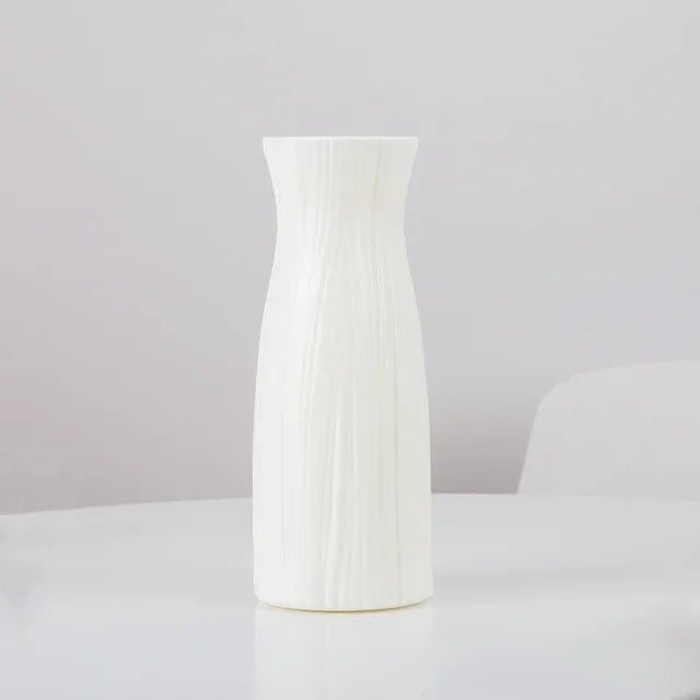 Nordic Flower Vase – Imitation Ceramic Plastic Vase for Home, Desktop & Event Décor