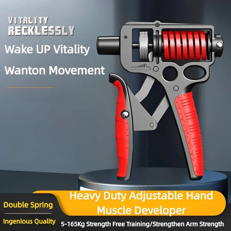 Adjustable Heavy Hand Grip Strengthener – 5–165Kg Forearm, Wrist & Finger Exercise Trainer