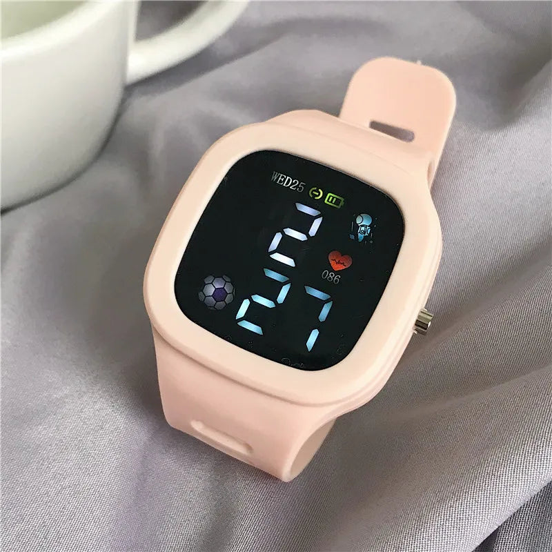 Unisex LED Digital Sports Watch Big Dial Waterproof Silicone