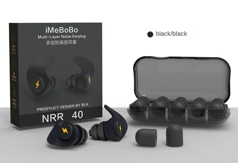 Noise-cancelling Sponge Earplugs Mute Sleep Soundproof Earplugs Separate Assembly Waterproof Silicone Earplugs Security