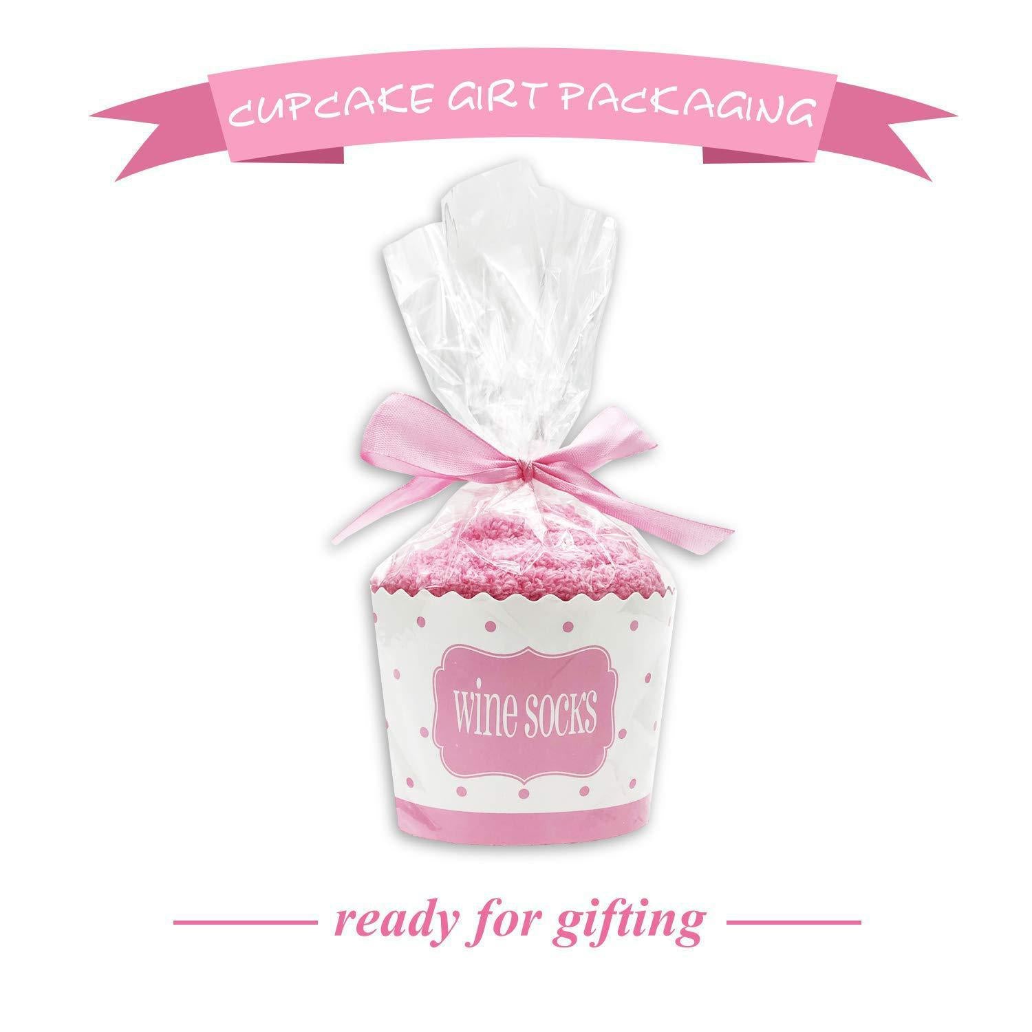 Funny Pink Wine Socks – Soft Letter-Printed Cozy Women’s Socks