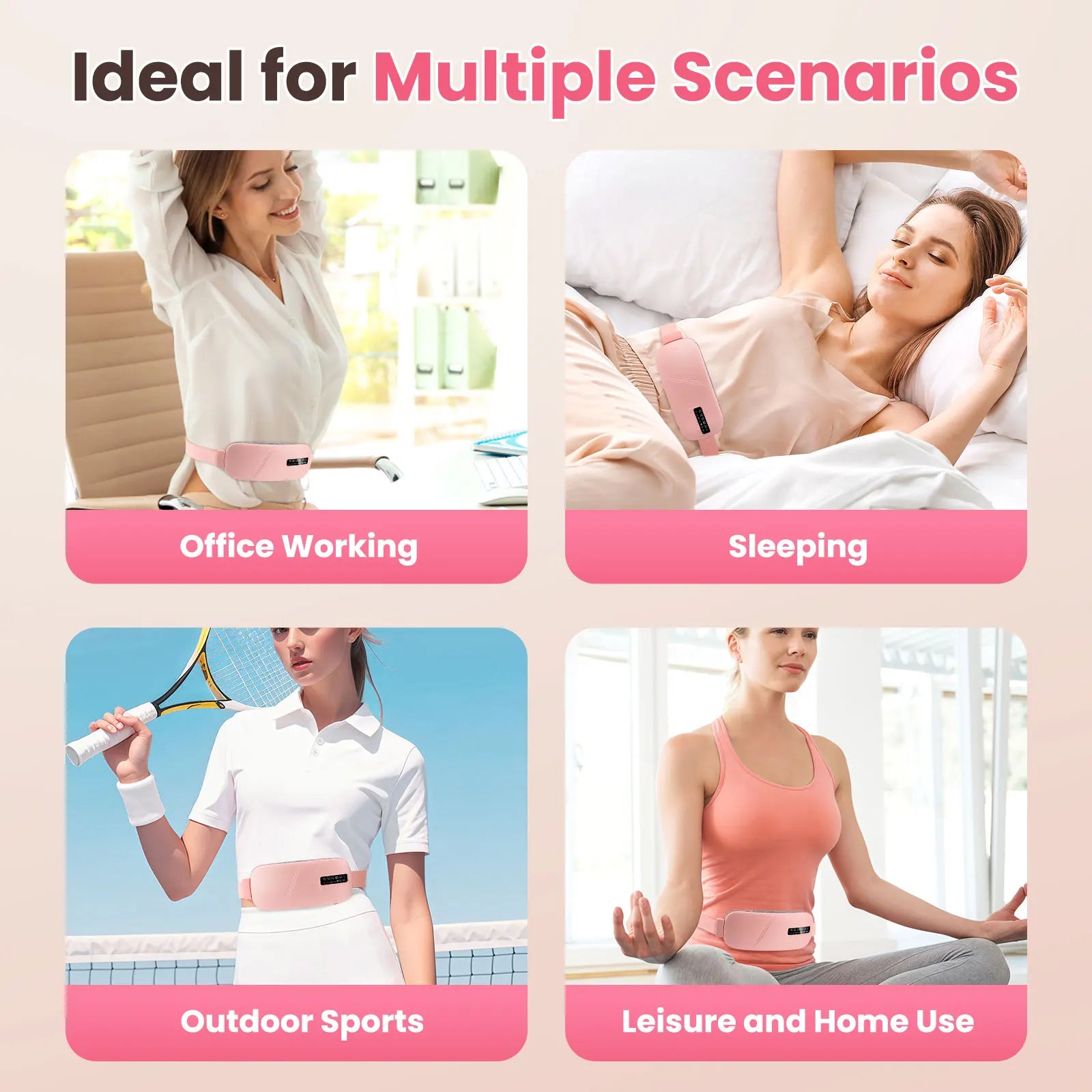 Rechargeable Heated Menstrual Waist Massager for Women