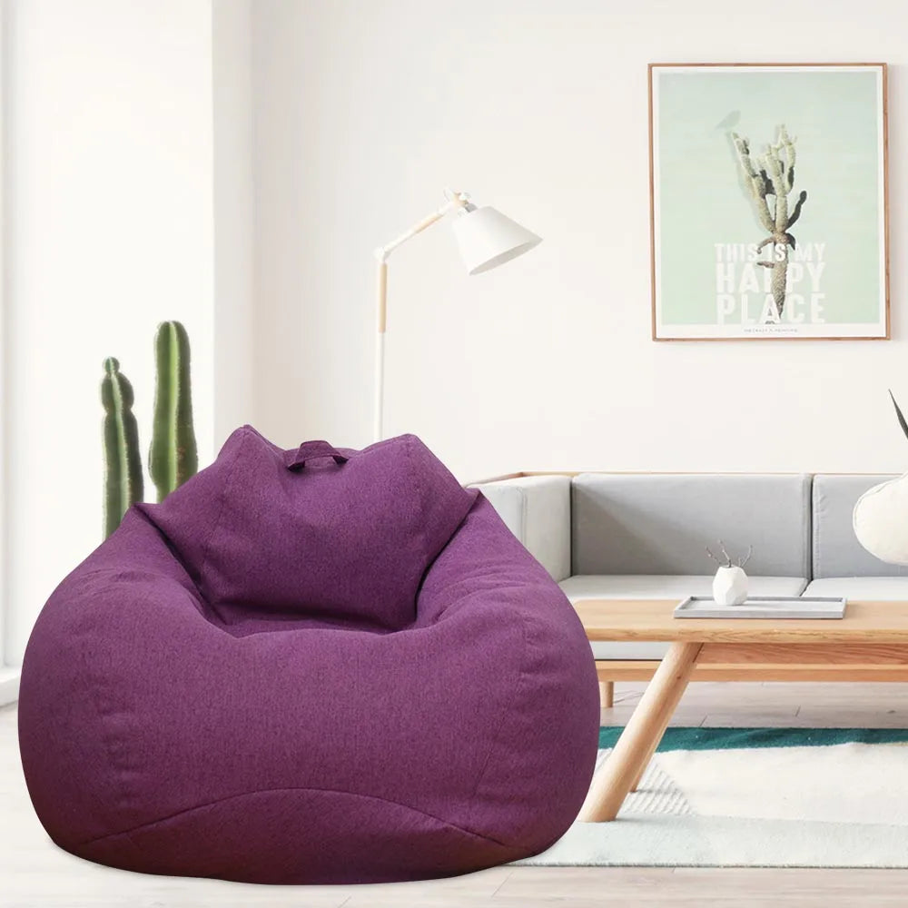 Lazy Sofa Cover – Large Bean Bag Cover Without Filler for Adults | Soft Tatami Lounger Seat Cover for Bedroom & Living Room