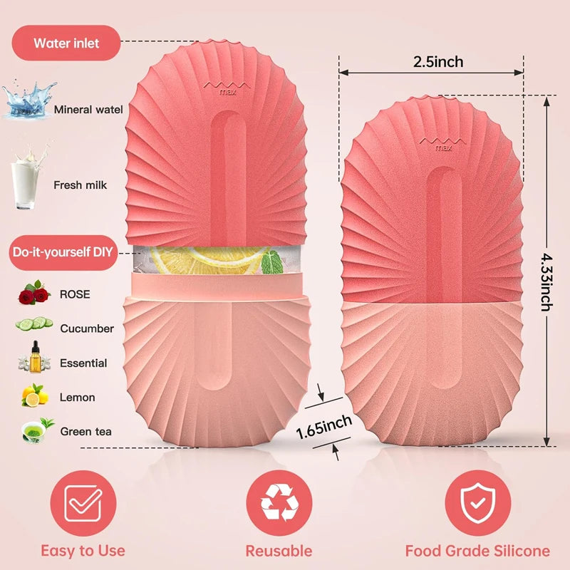 Silicone Ice Face Roller – Skin Tightening & Eye Puffiness Relief Ice Cube Mold