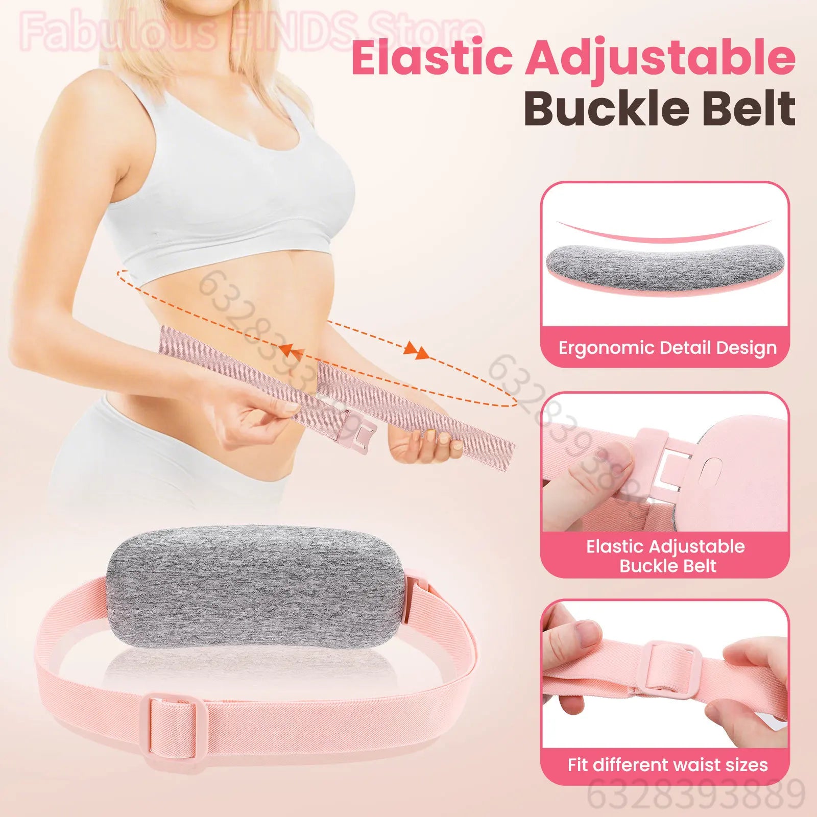 Rechargeable Heated Menstrual Waist Massager for Women