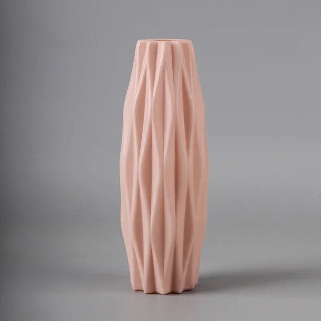 Nordic Flower Vase – Imitation Ceramic Plastic Vase for Home, Desktop & Event Décor