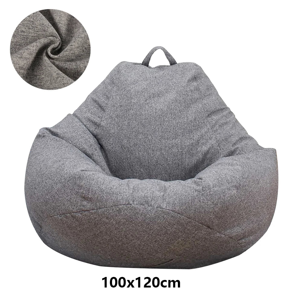 Lazy Sofa Cover – Large Bean Bag Cover Without Filler for Adults | Soft Tatami Lounger Seat Cover for Bedroom & Living Room