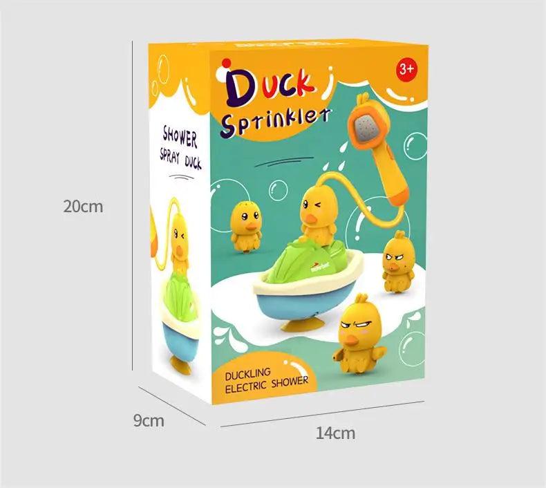 Baby Shower Yellow Duck Water Toy – Bath & Spray Flower Play for Kids
