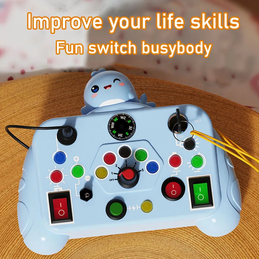 Children’s Educational Busy Toy – Cartoon Animal Early Learning Cognitive Game Machine