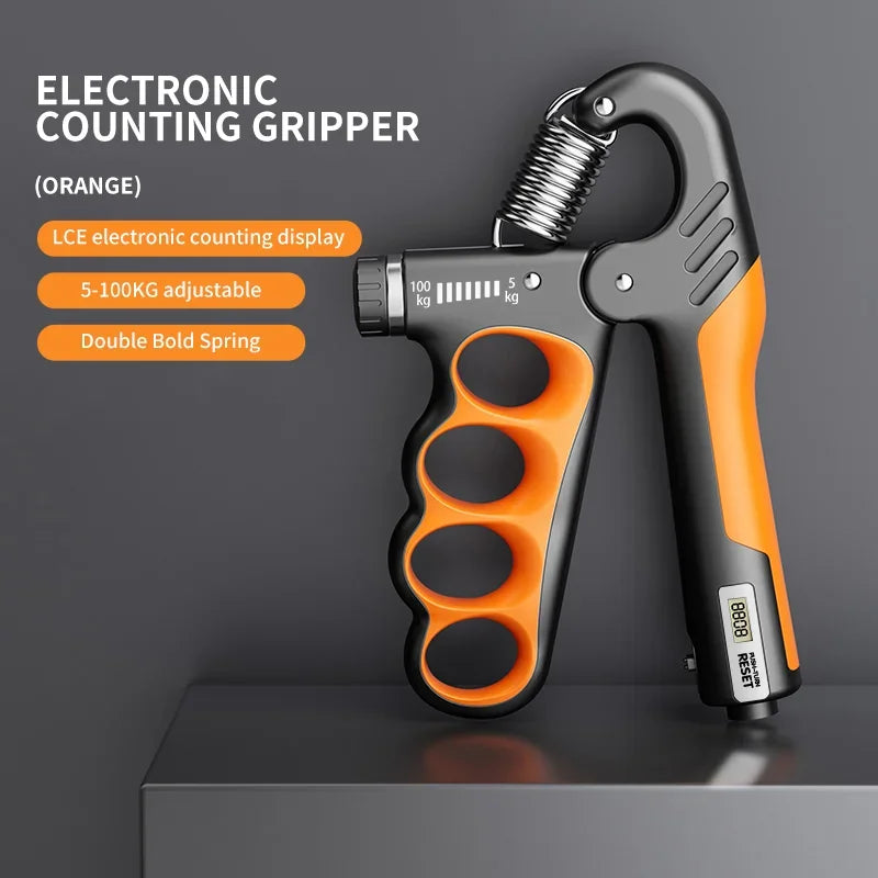Adjustable Electronic Grip Strength Trainer with LCD Counter – Hand & Forearm Exercise