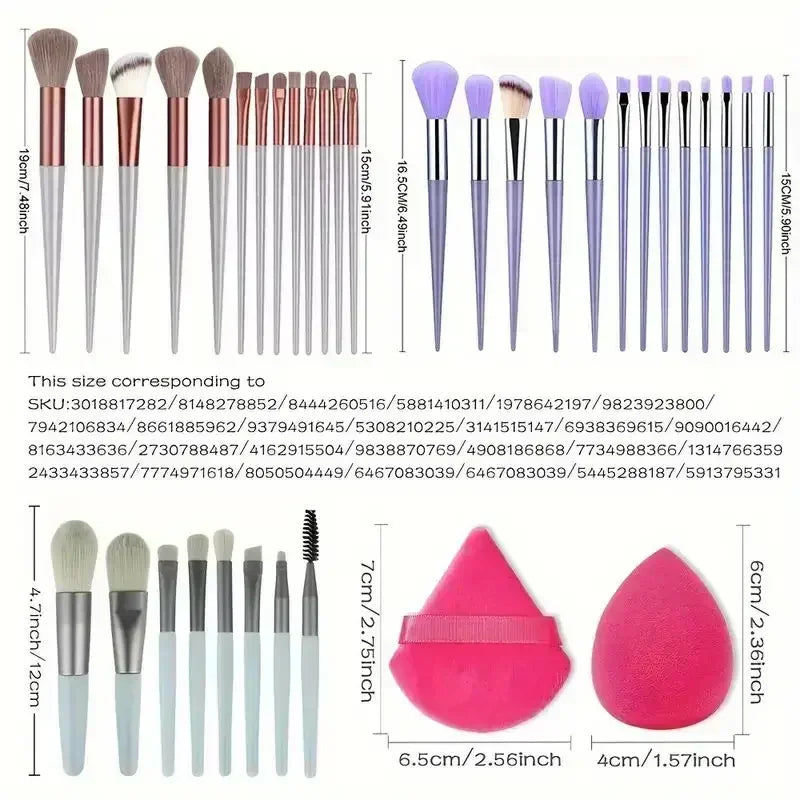 Professional Makeup Brush Set – Soft Fluffy Cosmetic Brushes for Foundation, Powder & Eyeshadow
