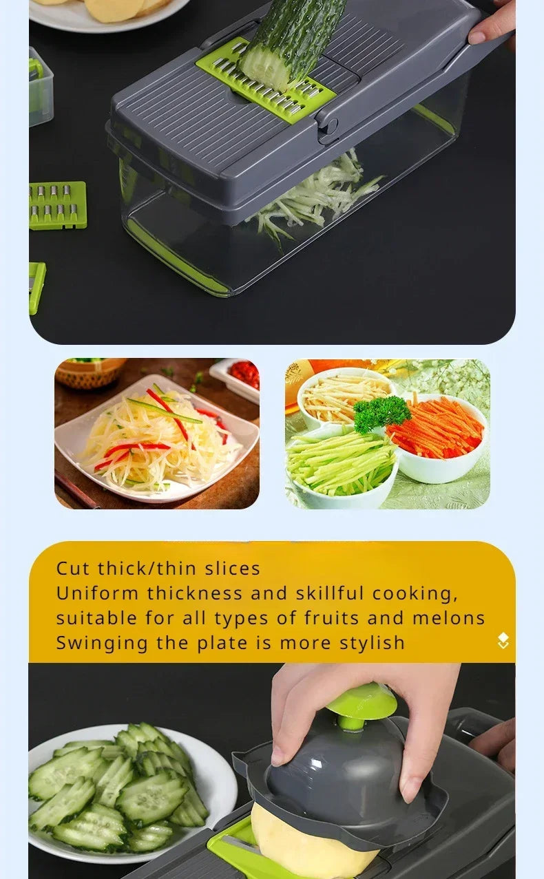 15-in-1 Multifunctional Vegetable Slicer Cutter Chopper