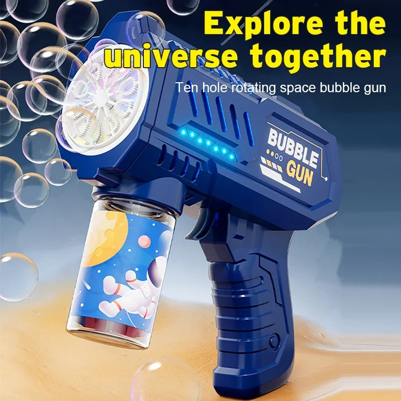 Rocket Bubble Gun – Fully Automatic Bubble Machine for Kids Outdoor Fun
