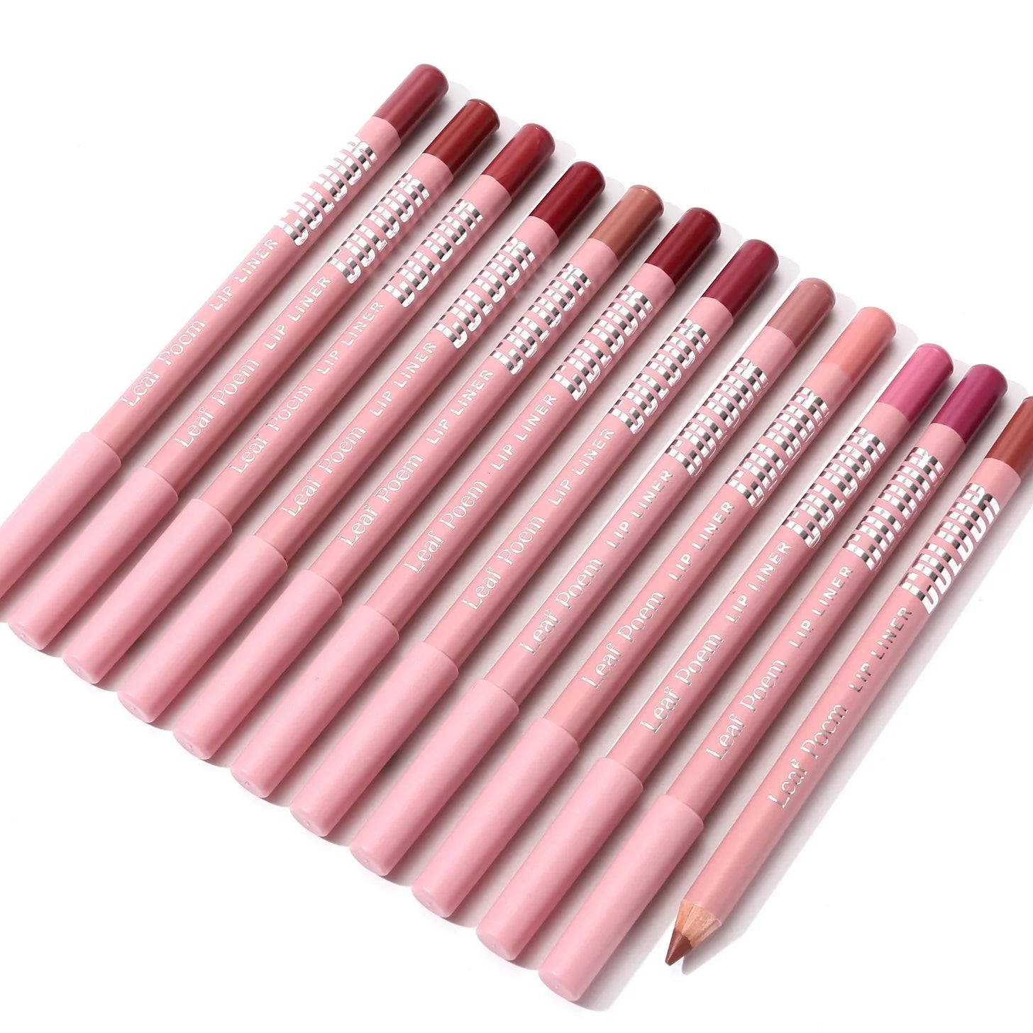 12-Color Matte Lipliner Pencil – Waterproof, Plumping & Long-Lasting Lip Contour Makeup