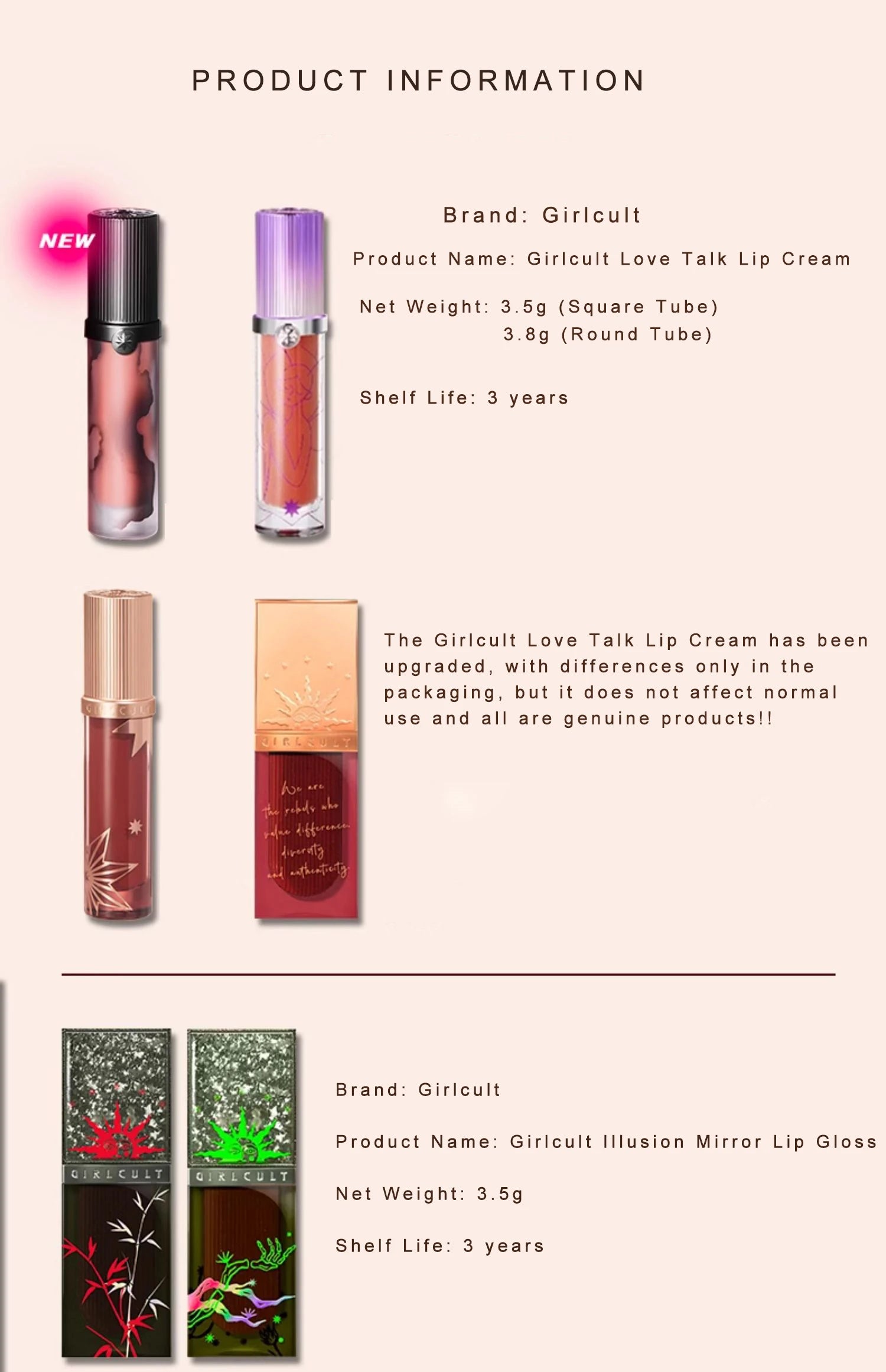 Girlcult Cyberpunk Lip Gloss – High Shine Liquid Lipstick, Moisturizing, Hydrating, Long-Lasting Mirror Finish