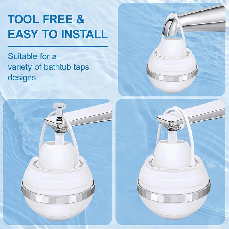 Tub Filter For Bathtub Bath Filter For Tub Bathtub Water Filter 8-Layer Filtration Making Skin And Hair Healthier