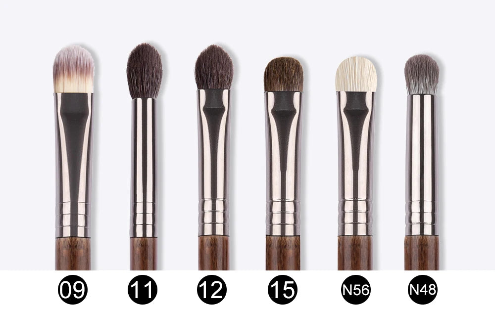 OVW 12pcs Professional Makeup Brush Set – Natural Hair Eye Shadow, Eyeliner, Eyebrow & Lip Brushes Beauty Tools