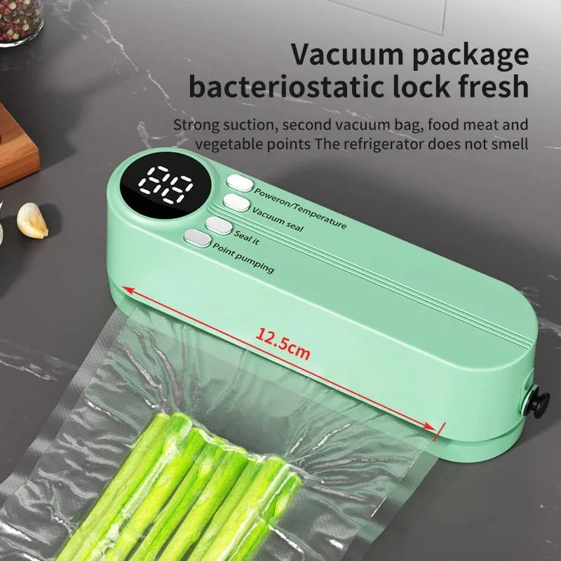 Portable USB charging vacuum sealer - a multifunctional food sealer with sealing, external suction, and inflation functions,