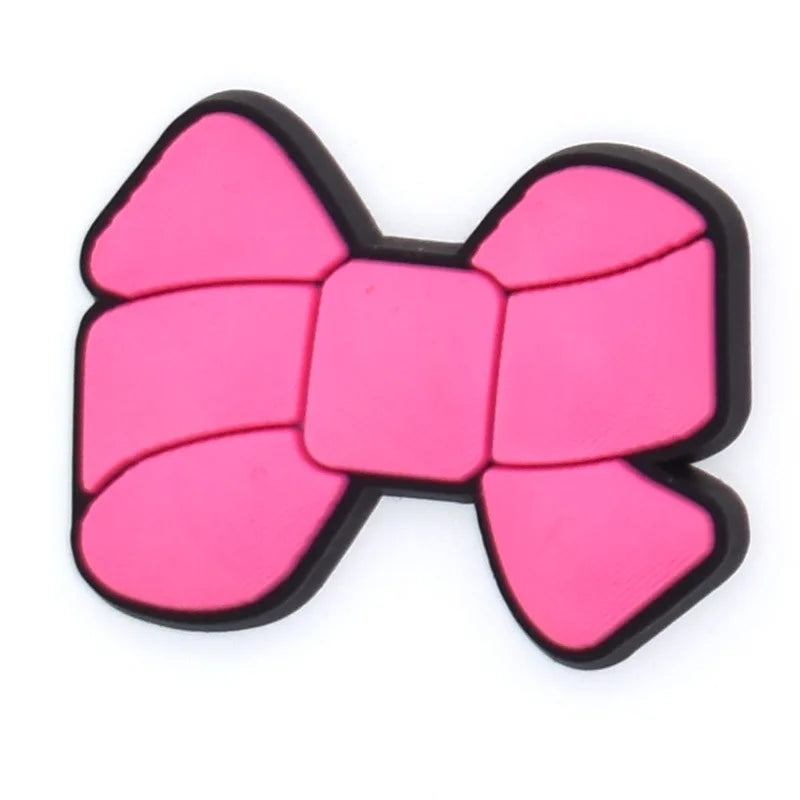 Hot Sales 1Pcs Pink Shoe Charms for Crocs Accessories Pin Shoe Wristband Croc Decorations Buckle Girls Women Party Gifts