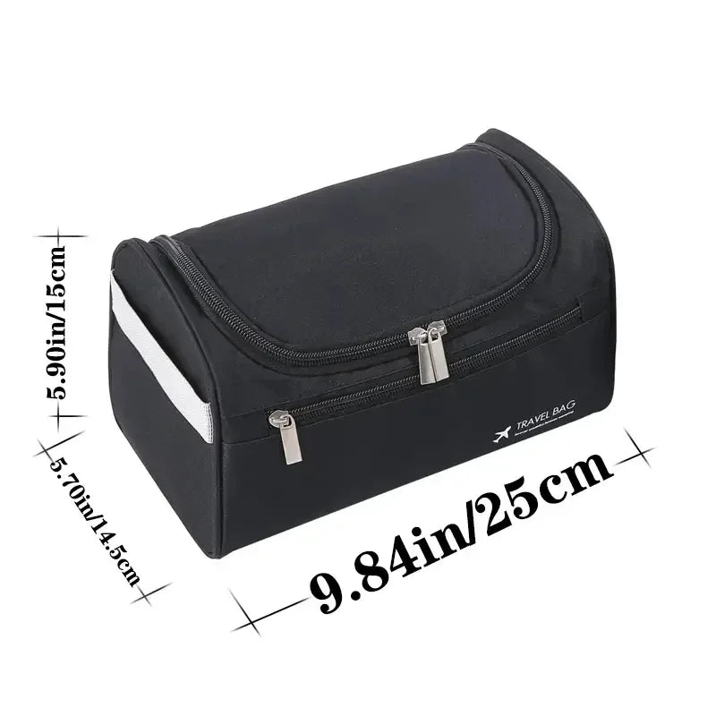 For Traveling Large Cosmetic Bag Leather Toiletry Bag for Men Women Dopp Kit Mens Hanging Toiletry Bag